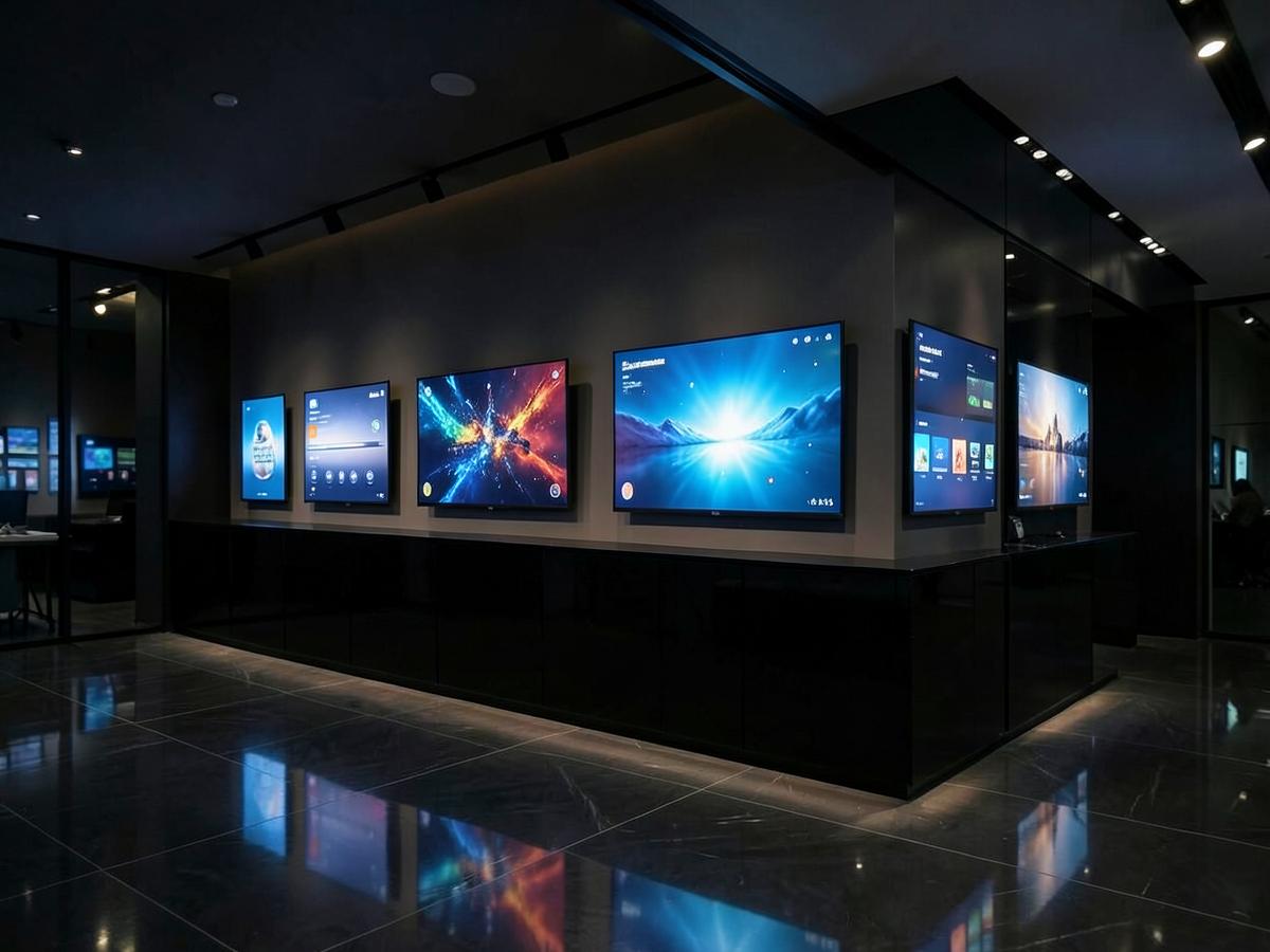 Screen wall showroom display